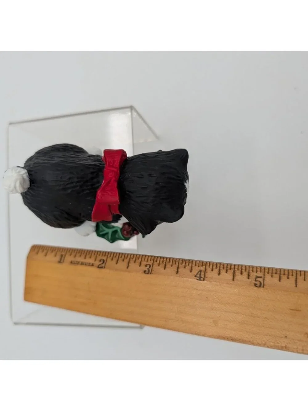 Hallmark Ornament 1988 Kitty Cat Stocking Hanger VINTAGE Black Cat Christmas